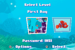 Disney•Pixar Finding Nemo | Game Boy Advance | gameplay screenshot | region=North America | source-country= | zypher-v2 | moby-b4103916b795 | Data by MobyGames.com