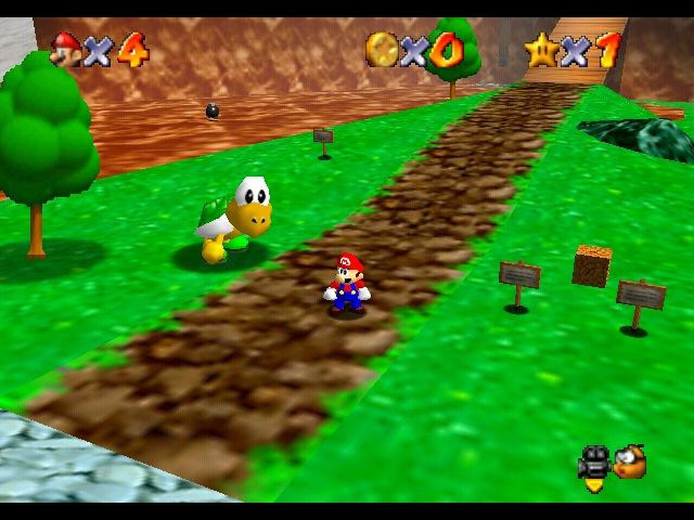 Super Mario 64 | Nintendo 64 | gameplay screenshot | Data by MobyGames.com