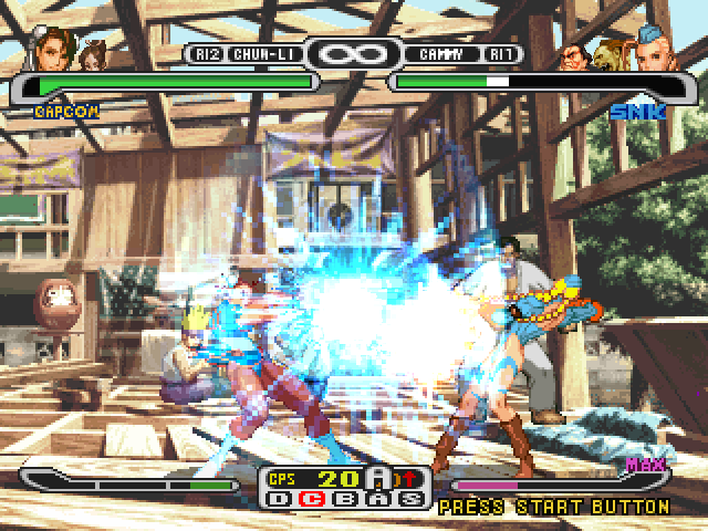 
Capcom vs. SNK Pro | PlayStation | gameplay screenshot | Data by MobyGames.com