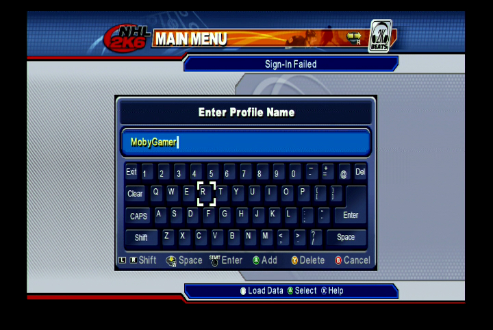 NHL 2K6 | Xbox | gameplay screenshot | region=North America | source-country= | zypher-v2 | moby-b25483c83a2a | Data by MobyGames.com