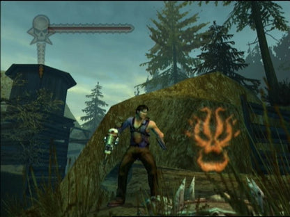 
Evil Dead: Regeneration | Xbox | gameplay screenshot | Region: North America | source-country= | Data by MobyGames.com