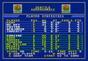 
Bulls vs Lakers and the NBA Playoffs | SEGA Genesis | menu screenshot | roster statistics