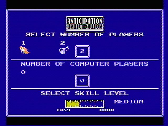 
Anticipation | NES | gameplay screenshot | Data by MobyGames.com
