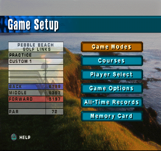 PGA Tour 98 | PlayStation | gameplay screenshot | region=North America | source-country= | zypher-v2 | moby-9b65feab0e91 | Data by MobyGames.com