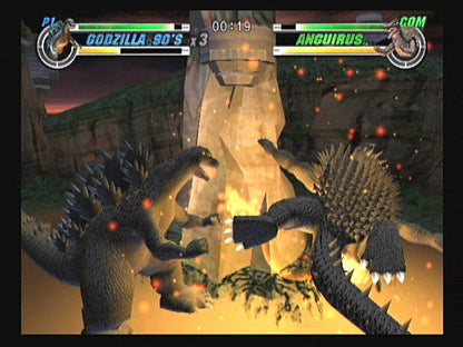 Godzilla: Destroy All Monsters Melee | GameCube | gameplay screenshot | region=North America | source-country= | zypher-v2 | moby-3d0f08e677de | Data by MobyGames.com