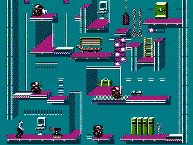 Impossible Mission II | NES | gameplay screenshot | region=North America | source-country= | zypher-v2 | moby-c81f345c4e3f | Data by MobyGames.com