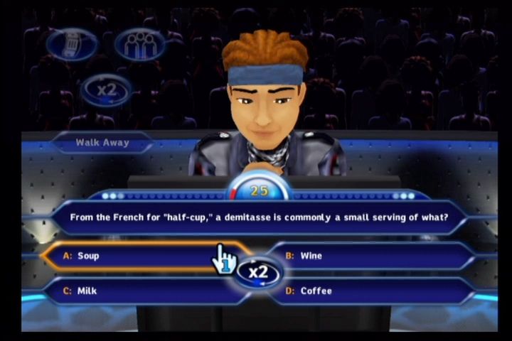 Who Wants to Be a Millionaire | Wii | gameplay screenshot | region=North America | source-country= | zypher-v2 | moby-674e6a190f05 | Data by MobyGames.com