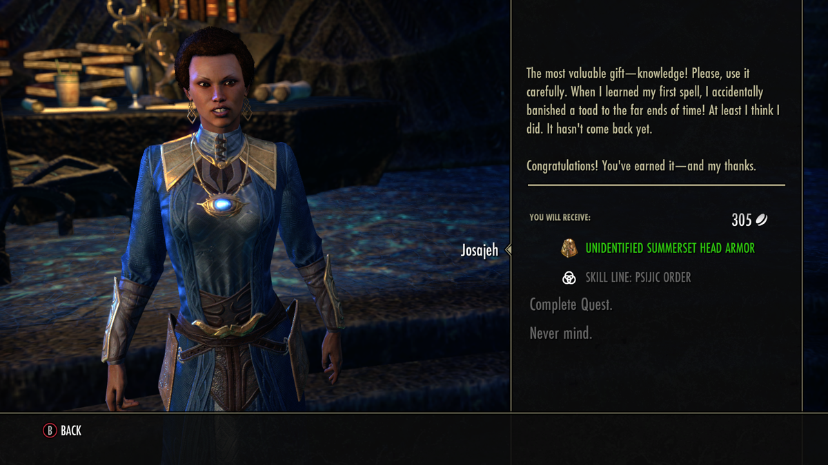 
The Elder Scrolls Online: Summerset | Xbox One | gameplay screenshot | Region: North America | source-country= | Data by MobyGames.com