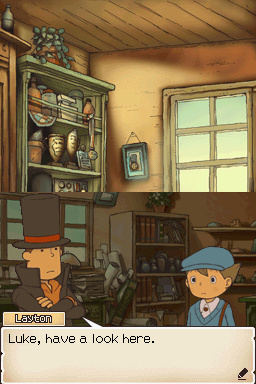
Professor Layton and the Diabolical Box | Nintendo DS | gameplay screenshot | Data by MobyGames.com