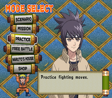 Naruto: Ultimate Ninja | PlayStation 2 | gameplay screenshot | region=North America | source-country= | zypher-v2 | moby-b481540fbed5 | Data by MobyGames.com