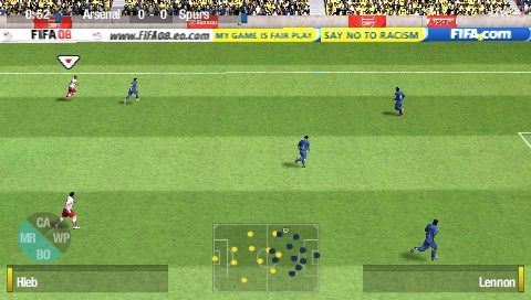 FIFA Soccer 08 | PSP | gameplay screenshot | Data by MobyGames.com