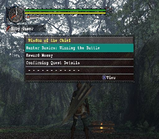 Monster Hunter | PlayStation 2 | gameplay screenshot | Region: North America | source-country= | Data by MobyGames.com