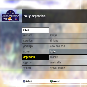
WRC World Rally Championship | PlayStation 2 | gameplay screenshot | Region: North America | source-country= | Data by MobyGames.com