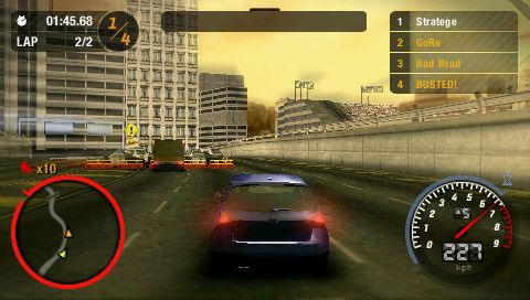 
Need for Speed: Most Wanted 5-1-0 | PSP | gameplay screenshot | Data by MobyGames.com