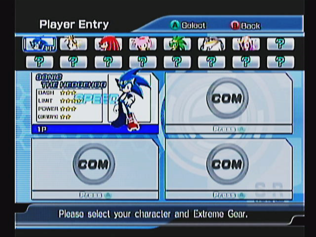 Sonic Riders | GameCube | gameplay screenshot | region=North America | source-country= | zypher-v2 | moby-88ba99bfb3ac | Data by MobyGames.com