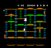 
BurgerTime | NES | gameplay screenshot | Data by MobyGames.com