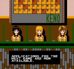 
Vegas Dream | NES | gameplay screenshot | Data by MobyGames.com