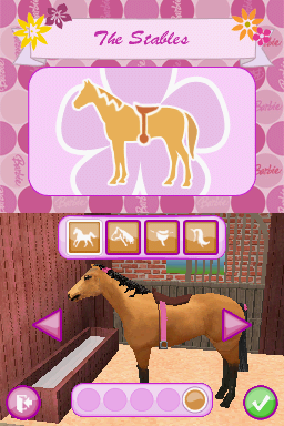 
Barbie Horse Adventures: Riding Camp | Nintendo DS | gameplay screenshot | Data by MobyGames.com