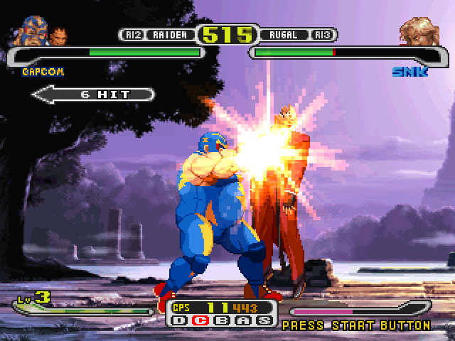 
Capcom vs. SNK Pro | PlayStation | gameplay screenshot | Data by MobyGames.com