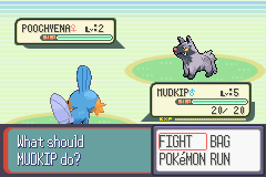 Pokémon Sapphire Version | Game Boy Advance | gameplay screenshot | region=North America | source-country= | zypher-v2 | moby-1e075170472e | Data by MobyGames.com
