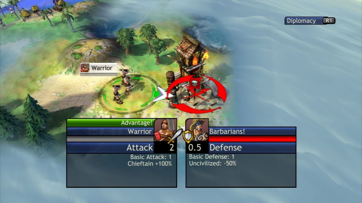 Sid Meier's Civilization: Revolution | PlayStation 3 | gameplay screenshot | Region: North America | source-country= | Data by MobyGames.com