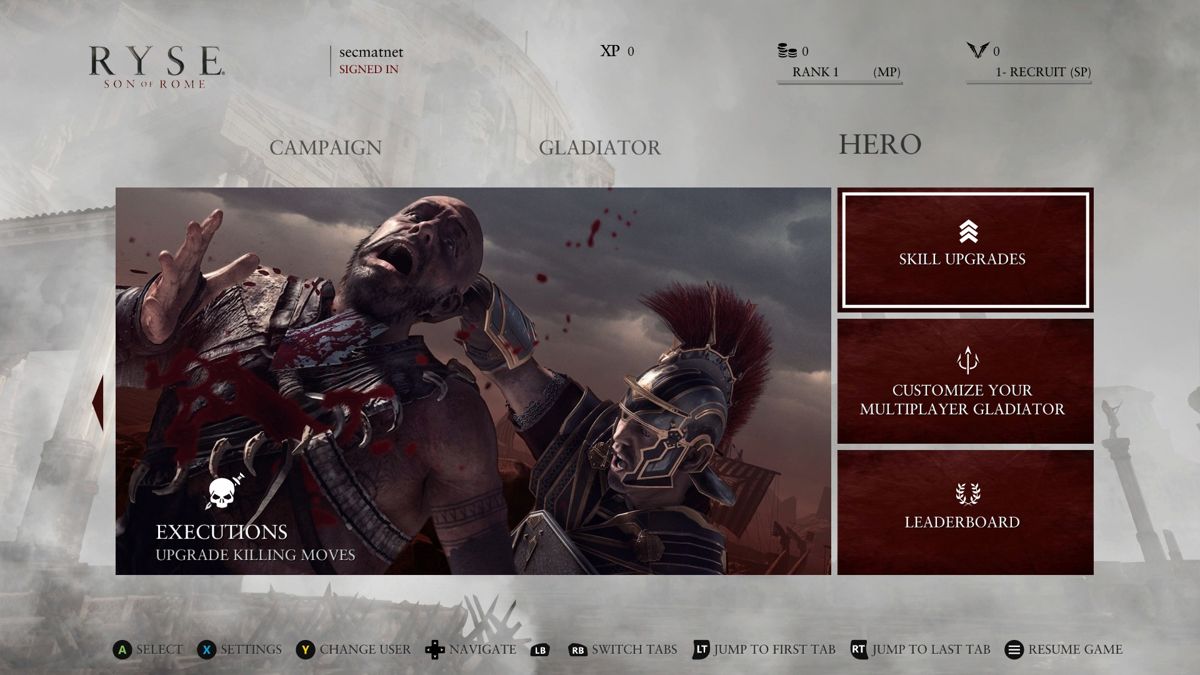
Ryse: Son of Rome | Xbox One | gameplay screenshot | Region: North America | source-country= | Data by MobyGames.com