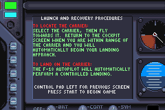 
Super Hornet F/A 18F | Game Boy Advance | gameplay screenshot | Data by MobyGames.com