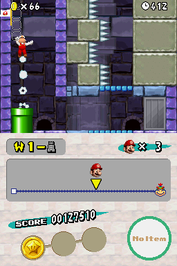New Super Mario Bros. | Nintendo DS | gameplay screenshot | region=North America | source-country= | zypher-v2 | moby-10f4522754cb | Data by MobyGames.com
