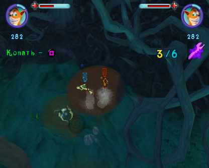 Crash: Mind over Mutant | PlayStation 2 | gameplay screenshot | region=North America | source-country= | zypher-v2 | moby-6b0ec9eb1b43 | Data by MobyGames.com