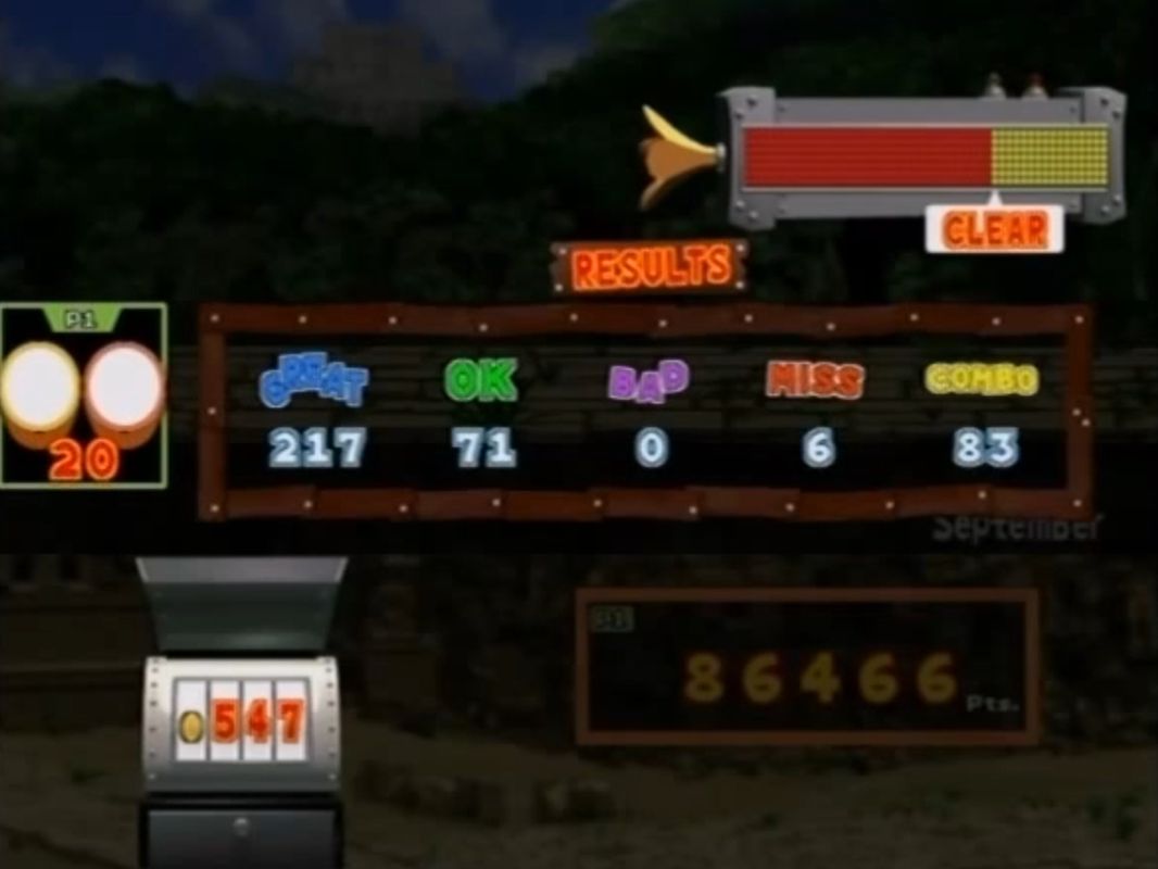 Donkey Konga | GameCube | gameplay screenshot | region=North America | source-country= | zypher-v2 | moby-a7e3ea2620e2 | Data by MobyGames.com