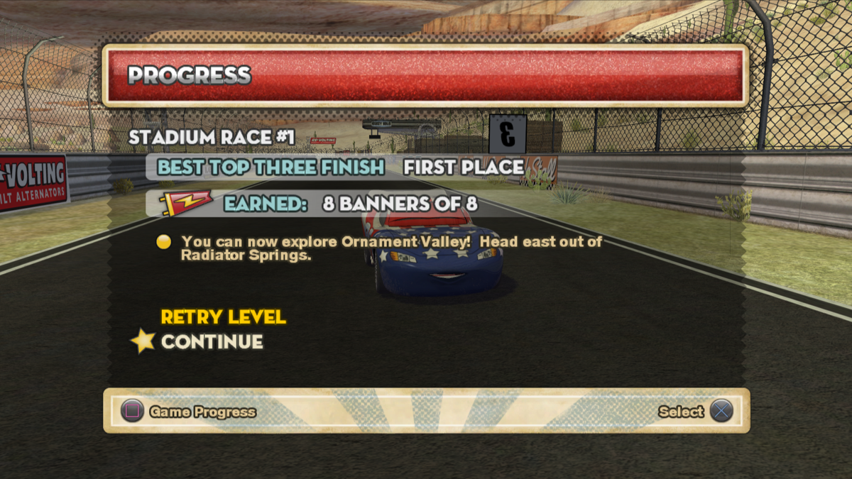 
Disney•Pixar Cars: Mater-National Championship | PlayStation 3 | gameplay screenshot | Data by MobyGames.com