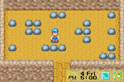 Harvest Moon: Friends of Mineral Town | Game Boy Advance | gameplay screenshot | region=North America | source-country= | zypher-v2 | moby-405c9d76ee3a | Data by MobyGames.com
