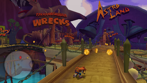 Crash Tag Team Racing | PSP | gameplay screenshot | region=North America | source-country= | zypher-v2 | moby-25ab56cca84d | Data by MobyGames.com