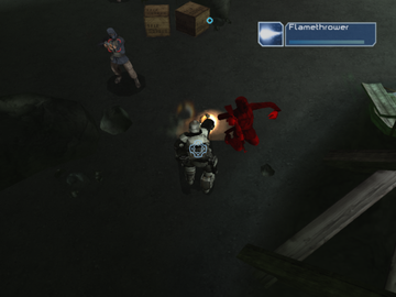 Iron Man | PlayStation 2 | gameplay screenshot | region=North America | source-country= | zypher-v2 | moby-008070f35004 | Data by MobyGames.com