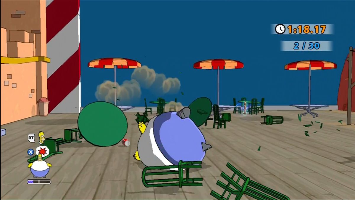 
The Simpsons Game | Xbox 360 | gameplay screenshot | Region: North America | source-country= | Data by MobyGames.com