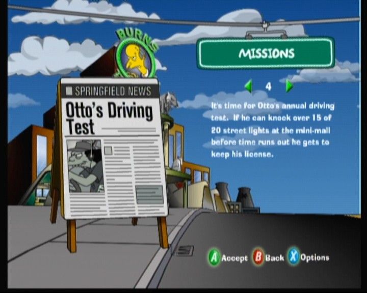 The Simpsons: Road Rage | Xbox | gameplay screenshot | region=North America | source-country= | zypher-v2 | moby-ceedd74e7975 | Data by MobyGames.com