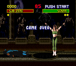 
Mortal Kombat | SNES | gameplay screenshot | Data by MobyGames.com