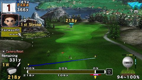 Hot Shots Golf: Open Tee | PSP | gameplay screenshot | region=North America | source-country= | zypher-v2 | moby-a2e05994e279 | Data by MobyGames.com