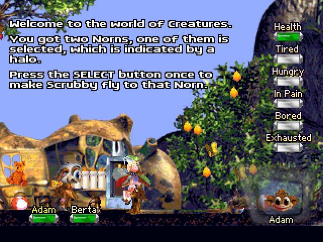 Creatures | PlayStation | gameplay screenshot | region=North America | source-country= | zypher-v2 | moby-36f52f5bfcb1 | Data by MobyGames.com