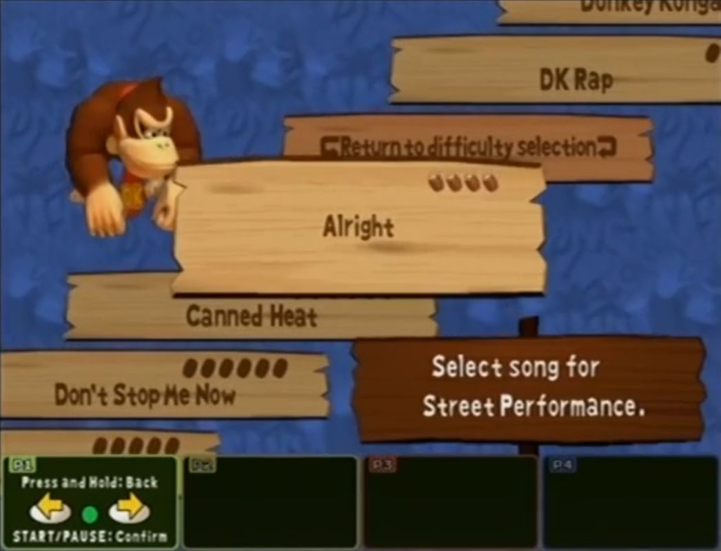 Donkey Konga | GameCube | gameplay screenshot | region=North America | source-country= | zypher-v2 | moby-e01948aa8991 | Data by MobyGames.com
