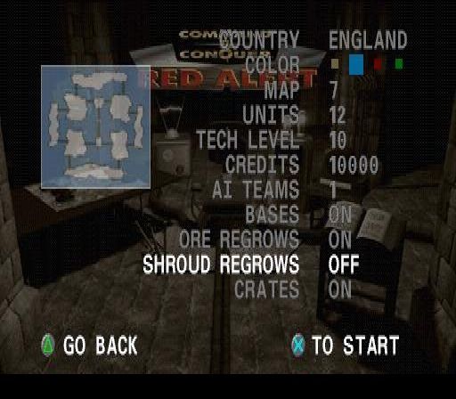 Command & Conquer: Red Alert | PlayStation | gameplay screenshot | Region: North America | source-country= | Data by MobyGames.com
