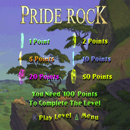 
Disney's The Lion King: Simba's Mighty Adventure | PlayStation | gameplay screenshot | Region: North America | source-country= | Data by MobyGames.com
