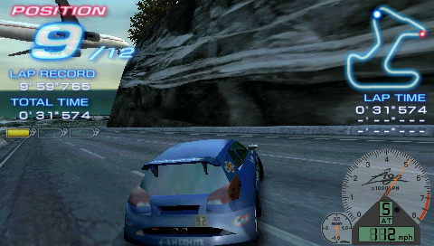Ridge Racer | PSP | gameplay screenshot | region=North America | source-country= | zypher-v2 | moby-9071d380c579 | Data by MobyGames.com