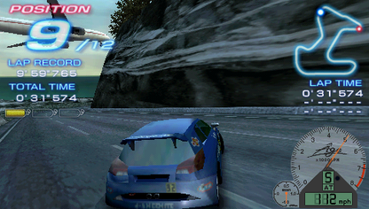 Ridge Racer | PSP | gameplay screenshot | region=North America | source-country= | zypher-v2 | moby-9071d380c579 | Data by MobyGames.com