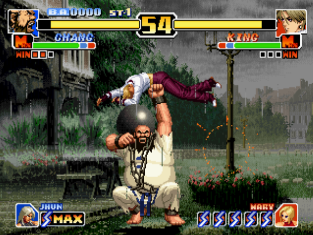 
The King of Fighters '99: Millennium Battle | PlayStation | gameplay screenshot | Data by MobyGames.com