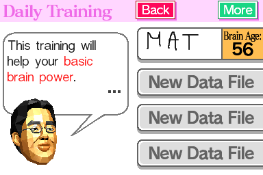 Brain Age: Train Your Brain in Minutes a Day! | Nintendo DS | gameplay screenshot | Region: North America | source-country= | Data by MobyGames.com