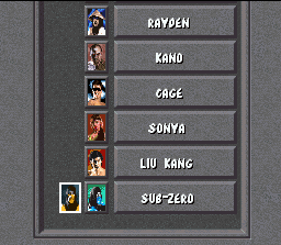 
Mortal Kombat | SNES | gameplay screenshot | Data by MobyGames.com