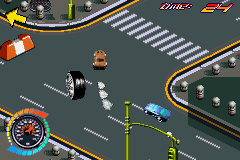 Hot Wheels: All Out | Game Boy Advance | gameplay screenshot | region=North America | source-country= | zypher-v2 | moby-43d54bc4aa02 | Data by MobyGames.com