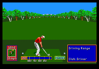 PGA Tour Golf II | Genesis | gameplay screenshot | Data by MobyGames.com