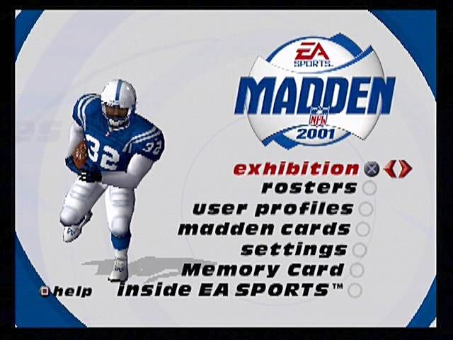 Madden NFL 2001 | PlayStation 2 | gameplay screenshot | region=North America | source-country= | zypher-v2 | moby-338901e11671 | Data by MobyGames.com